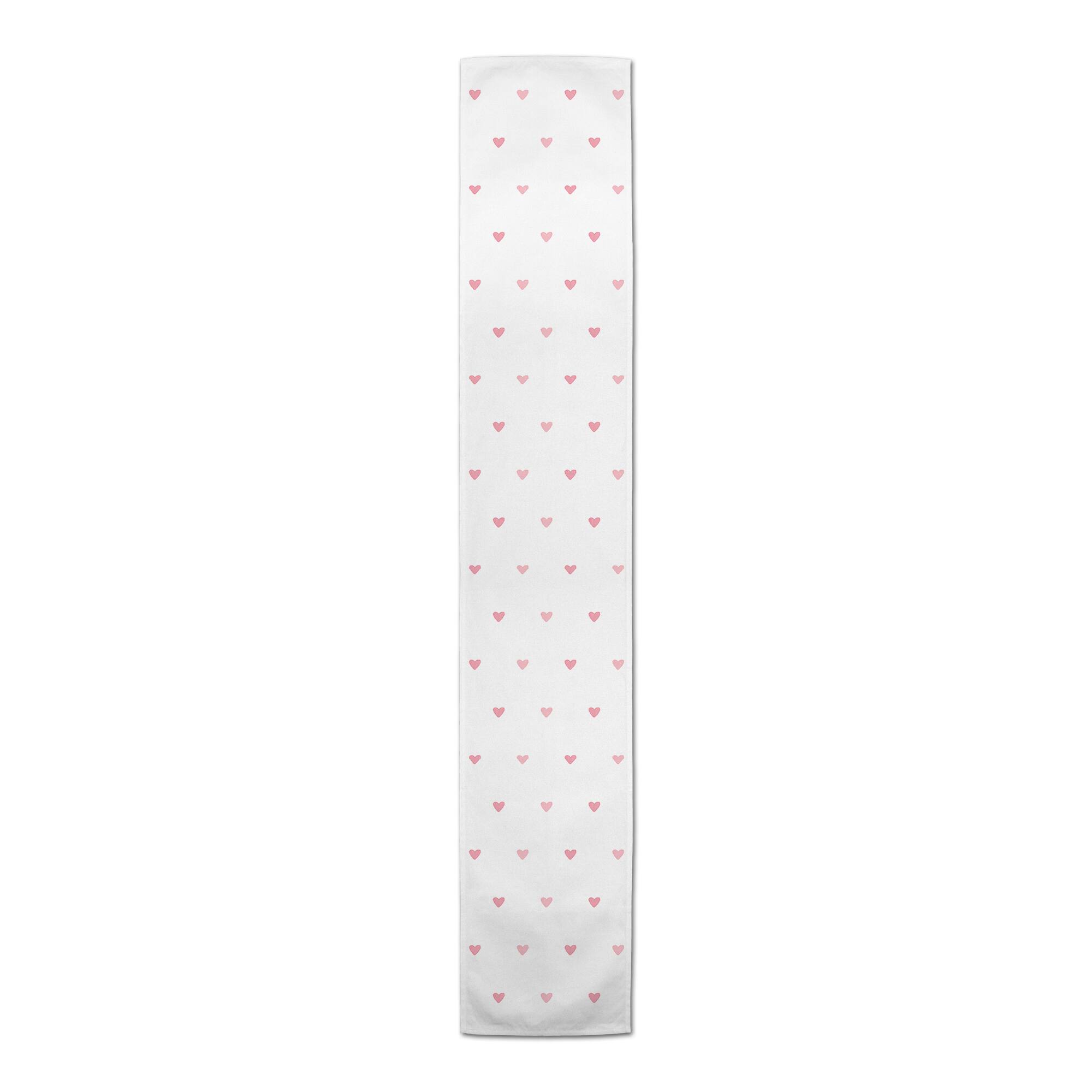 Simple Heart Pattern 16" x 90" Cotton Twill Runner